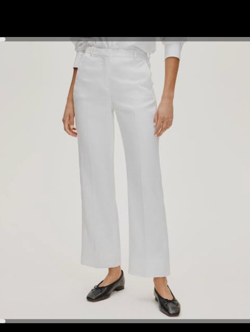 J. Crew Classic White Wide-Leg Pants Size 8